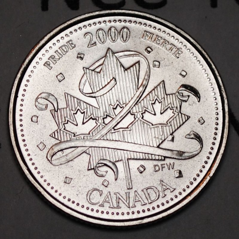 2000 Canadian 25 Cent Pride January Millennium Quarters Series Coin 2000-canadian-25-cent-pride-january-millennium-quarters-series-coin